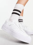 adidas Originals Gazelle Bold platform trainers in triple white