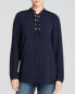 Фото #1 товара Michael Kors Long Sleeve Lace Up Blouse New Navy M