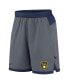 Men's Gray Milwaukee Brewers Authentic Collection Flex Vent Performance Shorts Серый, Темно-Синий, M - фото #3