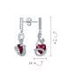 Фото #4 товара Серьги Bling Jewelry Infinity Swirl Ruby Heart