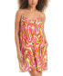 ფოტო #1 პროდუქტის Women's Neon Swirl Cotton Cover-Up Tank Dress