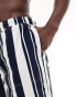 Фото #2 товара River Island swim trunks co-ord in navy stripe