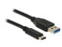 Фото #2 товара Delock 1m USB3.1-C/USB3.1-A - 1 m - USB A - USB C - USB 3.2 Gen 2 (3.1 Gen 2) - Male/Male - Black