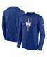 Men's Royal New York Giants Legend Icon Long Sleeve T-shirt