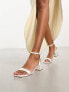 Фото #1 товара Be Mine Wide Fit Bridal Ruhi low block heeled sandals in ivory