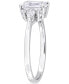 Фото #5 товара Moissanite (1-3/8 ct. t.w.) Octagon-Cut Cluster Engagement Ring in Sterling Silver