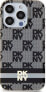 DKNY DKNY DKHMP14LHCPTSK iPhone 14 Pro 6.1" czarny/black hardcase IML Checkered Mono Pattern & Printed Stripes MagSafe