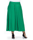 ფოტო #2 პროდუქტის Plus Size Foldover Maxi Skirt With Pockets