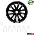 Фото #18 товара OMAC Hubcap Wheel Cover Set 16 Inch Compatible with Car Made of Pa66 M20 + PP ABS Material Steel Rims Wheel Centre Caps 1 Set (4 Pieces) Black/White Front and Rear