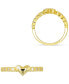 ფოტო #4 პროდუქტის Cubic Zirconia Polished Heart Ring in 14k Gold-Plated Sterling Silver