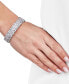 ფოტო #2 პროდუქტის Cubic Zirconia Mixed Cut Wide Bangle Bracelet in Sterling Silver