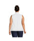 ფოტო #2 პროდუქტის Plus Size Lightweight Jersey Sleeveless Mock Top