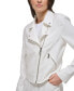 Фото #4 товара Women's Crinkled Asymmetric Front-Zip Moto Jacket