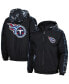 Фото #1 товара Men's Black Tennessee Titans Thursday Night Gridiron Full-Zip Hoodie Jacket