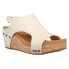 Фото #2 товара Corkys Carley Studded Wedge Womens Off White Casual Sandals 30-5316-CREA