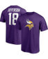 Фото #1 товара Men's Justin Jefferson Purple Minnesota Vikings Player Icon Name and Number T-shirt