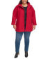 Women's Plus Size Hooded Button-Front Coat, Created for Macy's