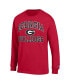 Men's Red Georgia Bulldogs High Motor Long Sleeve T-shirt