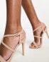 New Look strappy barely there heeled sandals in beige