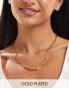 Фото #1 товара Accessorize stainless steel gold plated chunky chain necklace in gold