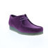 Фото #2 товара Clarks Wallabee 26168860 Mens Purple Suede Oxfords & Lace Ups Casual Shoes