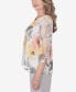 ფოტო #3 პროდუქტის Women's Charleston Watercolor Floral Mesh Top