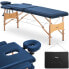 Фото #1 товара Stół łóżko do masażu drewniane przenośne składane Toulouse Blue do 227 kg niebieskie
