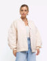 Фото #2 товара River Island Petite bomber jacket in light stone