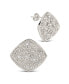 Gold-Tone or Silver-Tone Cubic Zirconia Detail Flower Pendant Ophelia Studs