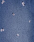 Baby Floral Print Knit-Like Denim Joggers 3M