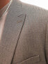 Фото #9 товара Topman super skinny herringbone double breasted suit jacket in brown