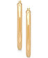 ფოტო #4 პროდუქტის Polished Hoop Earrings in 14k Gold, 1 1/2 inch