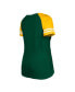 ფოტო #2 პროდუქტის Women's Green Green Bay Packers Raglan Lace-Up T-shirt