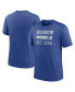 ფოტო #1 პროდუქტის Men's Heather Royal Brooklyn Dodgers Cooperstown Collection Local Stack Tri-Blend T-Shirt