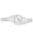 ფოტო #3 პროდუქტის Diamond Swirl Engagement Ring (1 ct. t.w.) in 14k White Gold