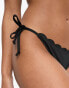 Фото #3 товара Hunkemoller scallop cheeky tie side bikini bottom in black