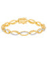 ფოტო #1 პროდუქტის Diamond Accent Infinity Bracelet in Gold-Plate