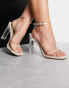 Фото #8 товара ASOS DESIGN Wide Fit Norton clear barely there heeled sandals