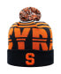 Фото #1 товара Men's Navy, Orange Syracuse Orange Colossal Cuffed Knit Hat with Pom