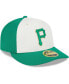 Фото #4 товара Men's White, Green Pittsburgh Pirates 2024 St. Patrick's Day Low Profile 59FIFTY Fitted Hat