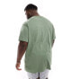 Polo Ralph Lauren Big & Tall central logo t-shirt classic oversized fit in mid green Mittelgrün, Chest 50-52 - фото #3