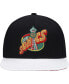 Фото #2 товара Men's Black, White Seattle SuperSonics Hardwood Classics Wear Away Visor Snapback Hat
