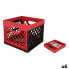 Фото #1 товара Универсальная коробка Tontarelli Красный Квадратный 33,5 x 33, x 27,9 cm (6 штук)