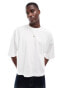 ASOS DESIGN extreme oversized heavyweight t-shirt with front seam in white