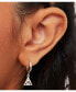 ფოტო #2 პროდუქტის Silver Plated Hoop Earrings with Dangle Deathly Hallows Charm