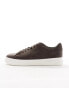 Фото #2 товара Pull&Bear lace-up trainer in brown