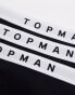 Фото #3 товара Topman 3 pack trunks in black with white waistband