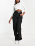 Фото #1 товара Weekday Rowe extra high waist straight jeans in black