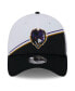 ფოტო #7 პროდუქტის Men's White, Black Baltimore Ravens 2023 Sideline 39THIRTY Flex Hat