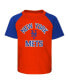 ფოტო #3 პროდუქტის Toddler Boys and Girls Orange, Heather Gray New York Mets Two-Piece Groundout Baller Raglan T-shirt and Shorts Set